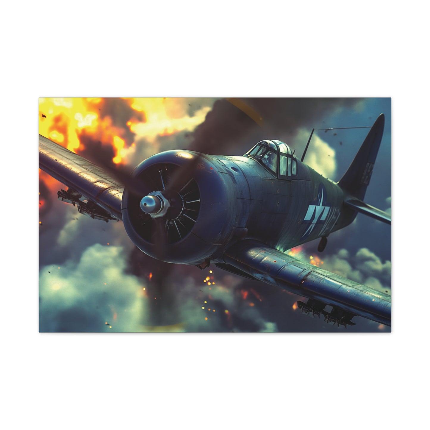 WWII Fighter 2 Canvas Stretched, 0.75"