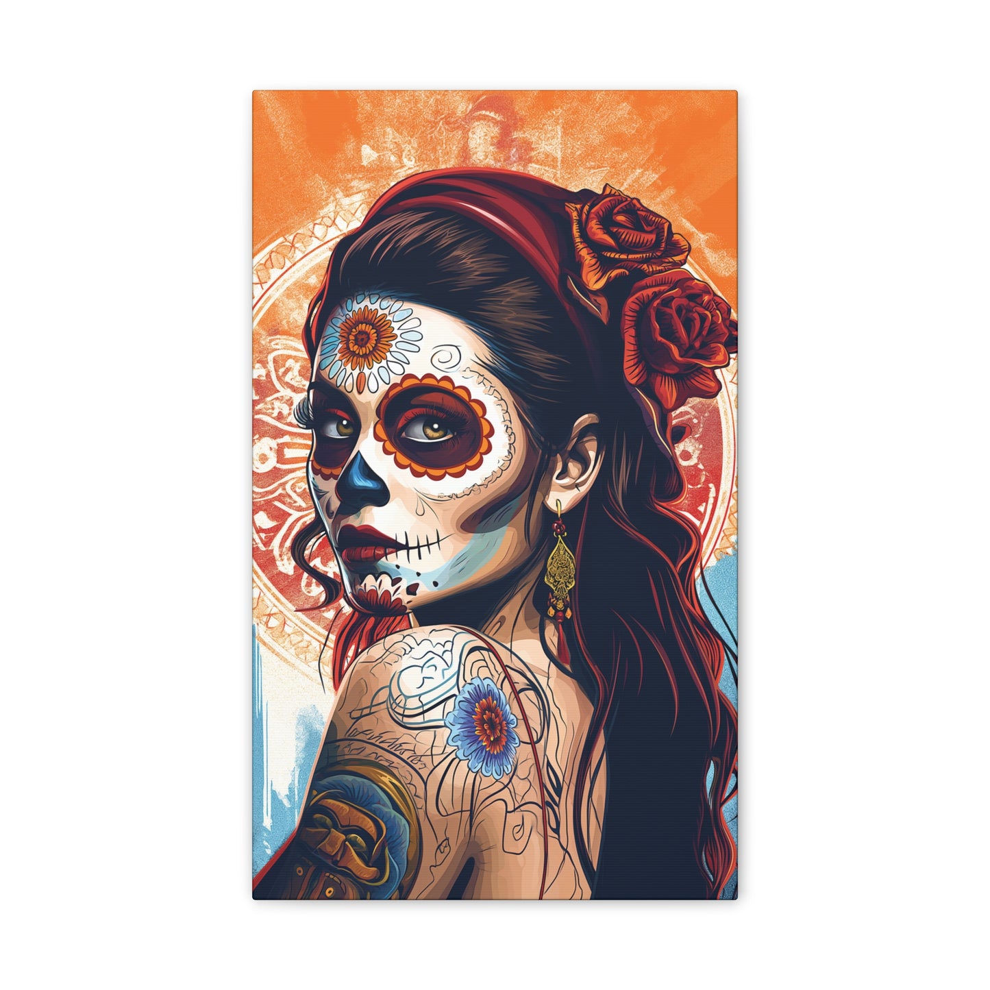 Day of the Dead 7 Canvas Stretched, 0.75"