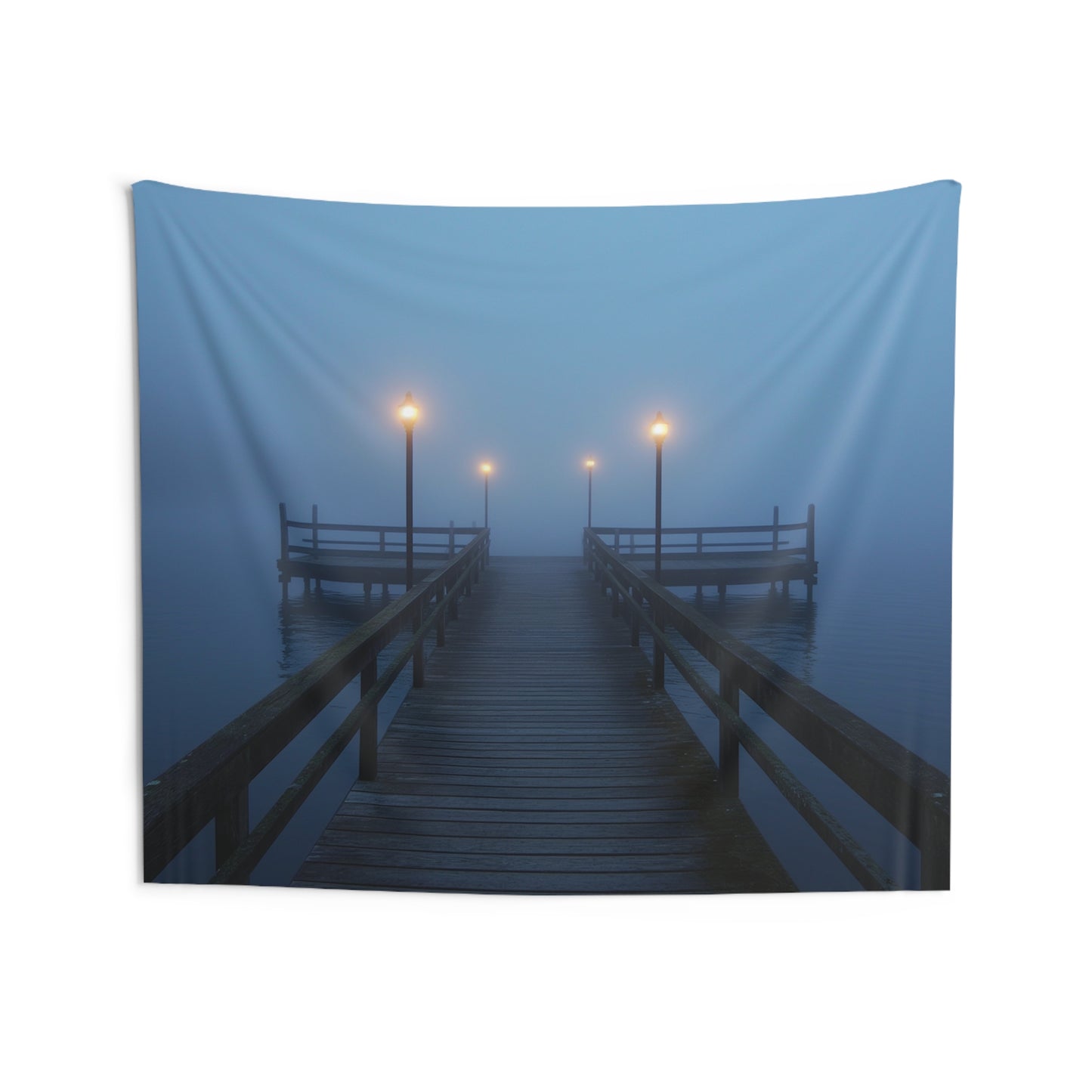 Misty Pier 4 Indoor Wall Tapestries