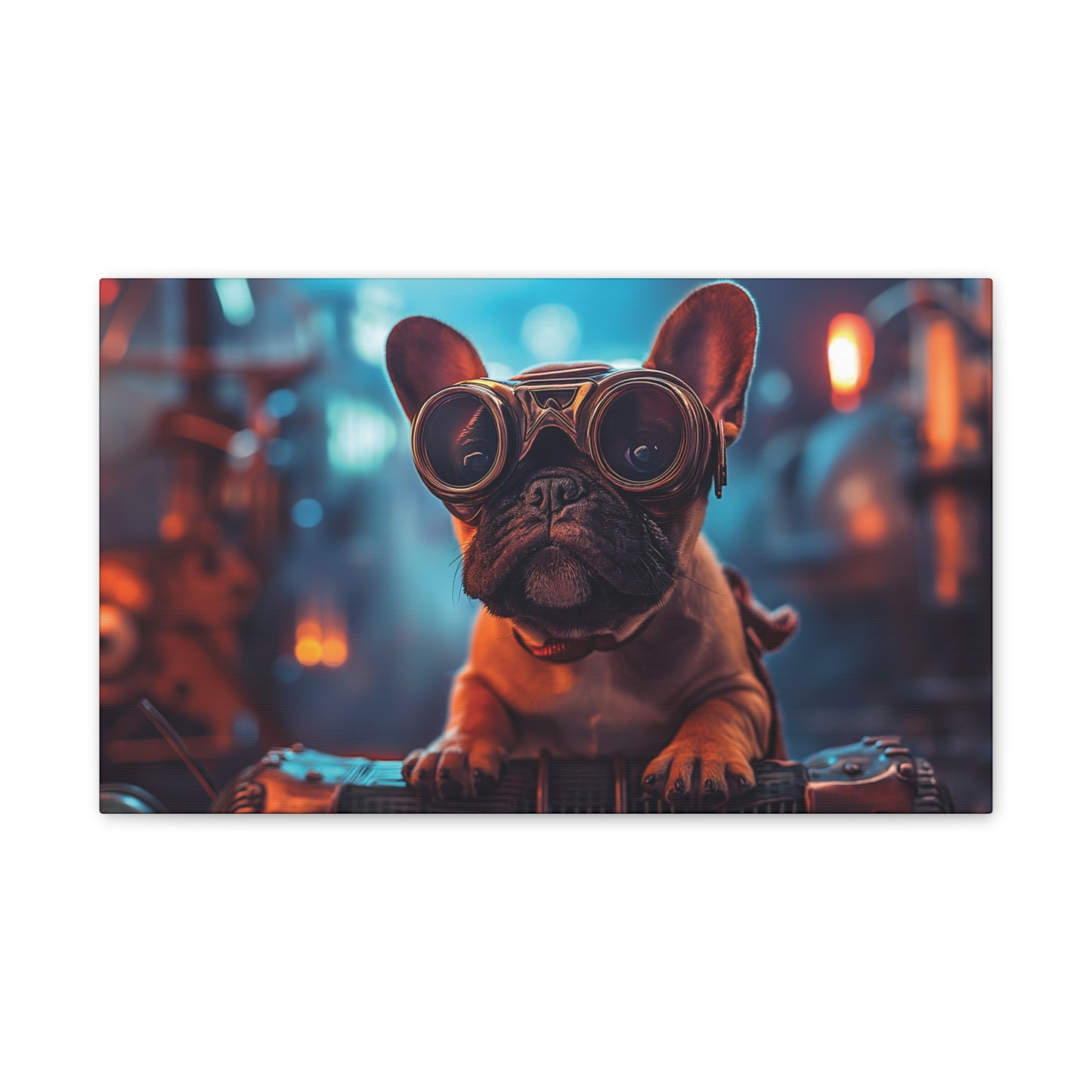 Industrial Frenchie 3 Canvas Stretched, 0.75"