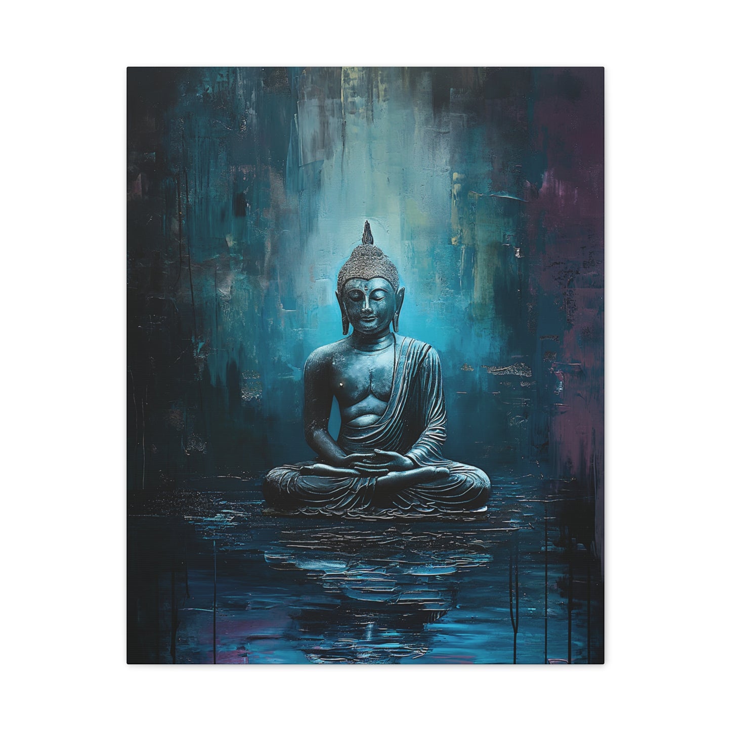 Buddha Painting Print 17 Canvas Stretched, 0.75"