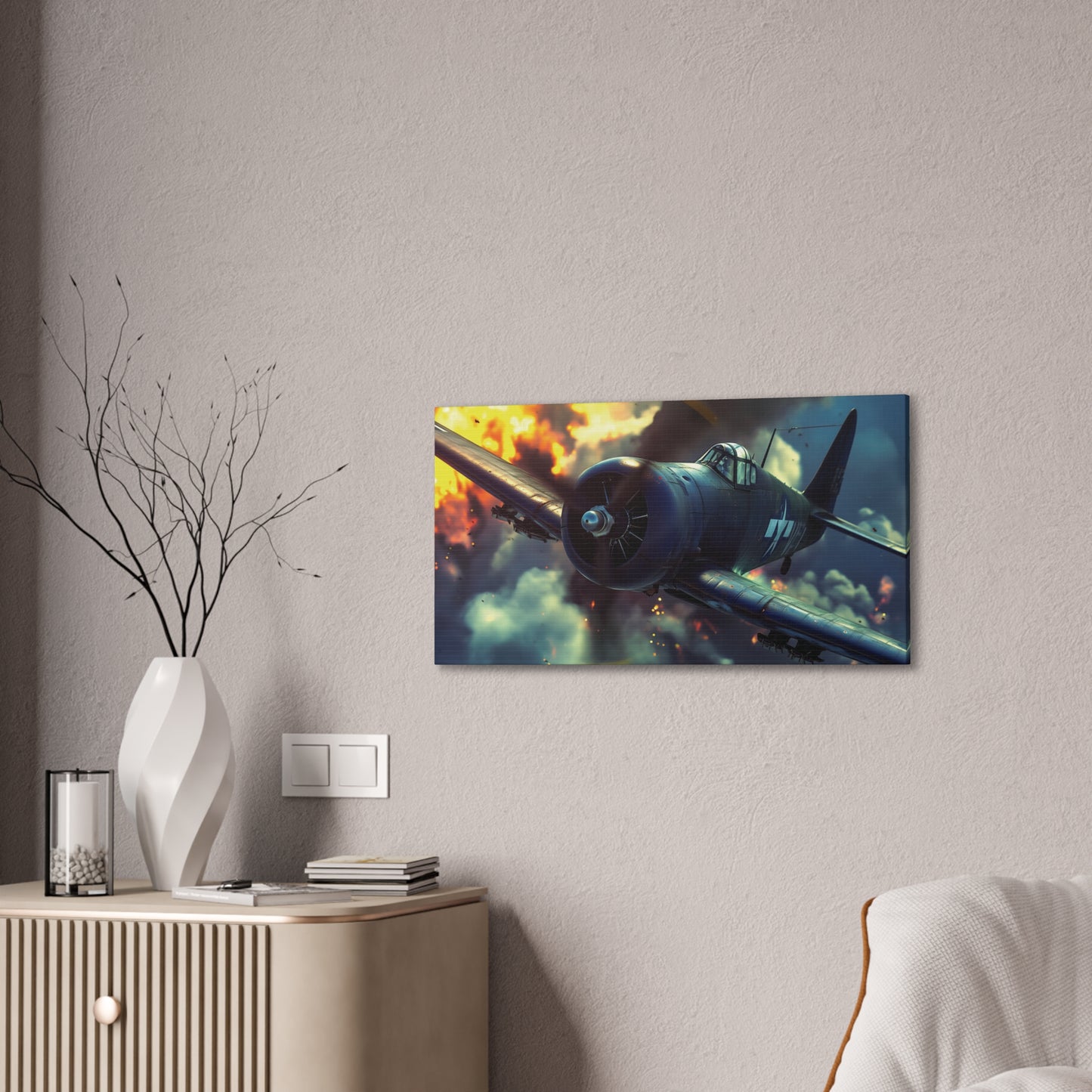 WWII Fighter 2 Canvas Stretched, 0.75"