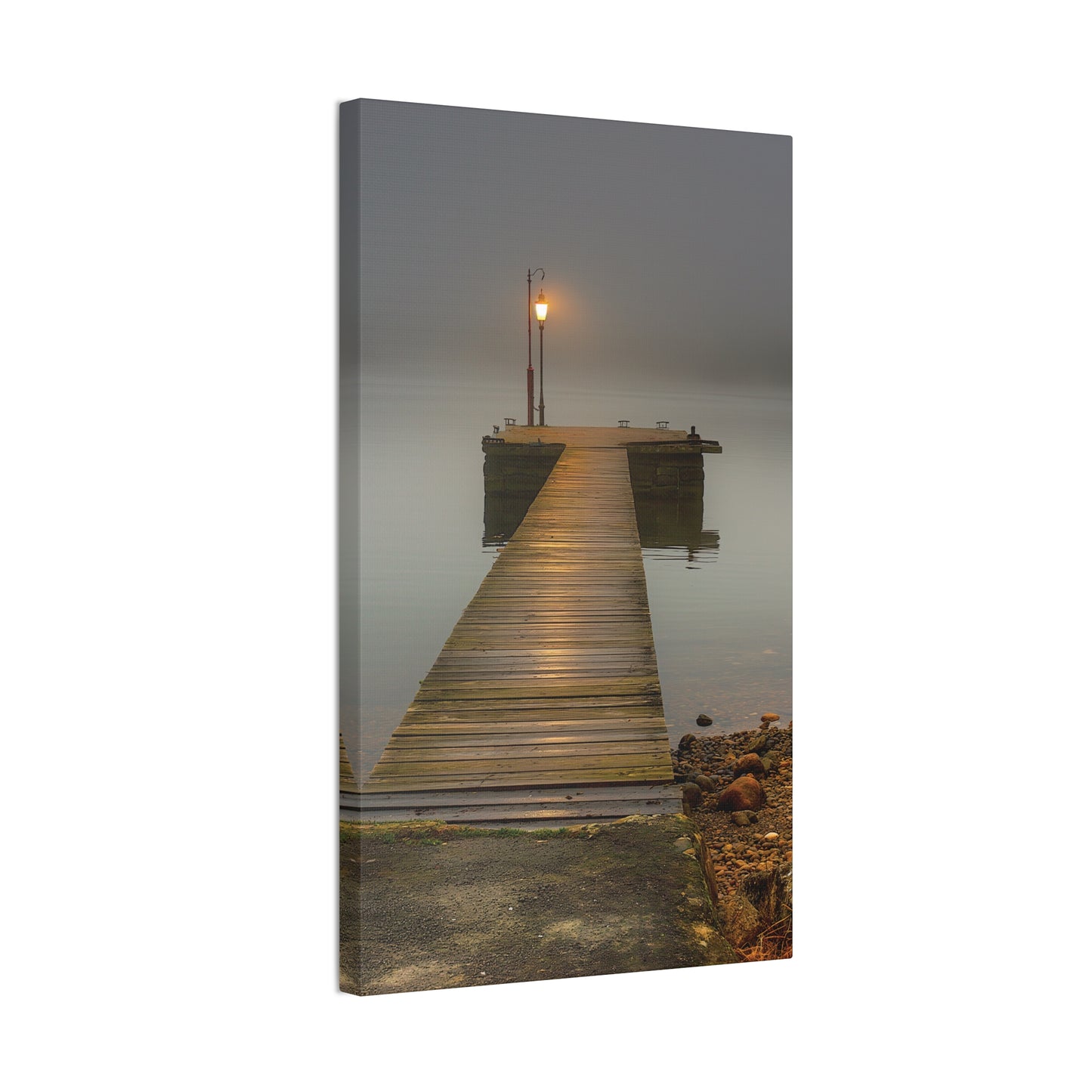 Misty Pier 8 Canvas Stretched, 0.75"