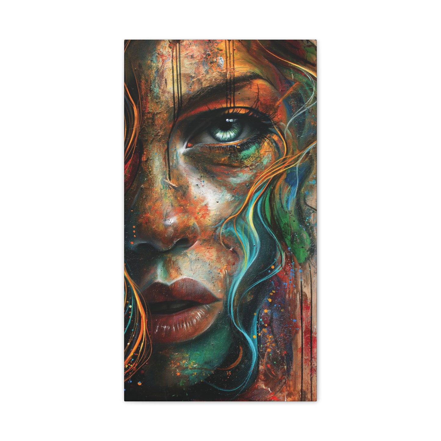 Graffiti Girl 2 Canvas Stretched, 0.75"