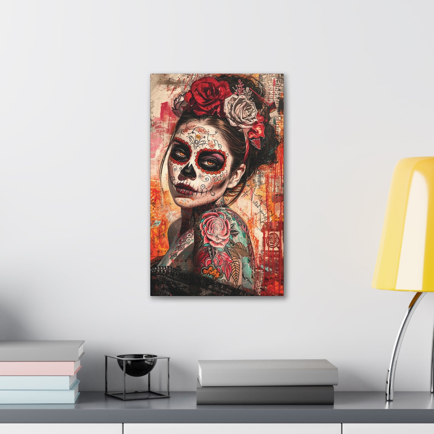 Day of the Dead 6 Canvas Stretched, 0.75"