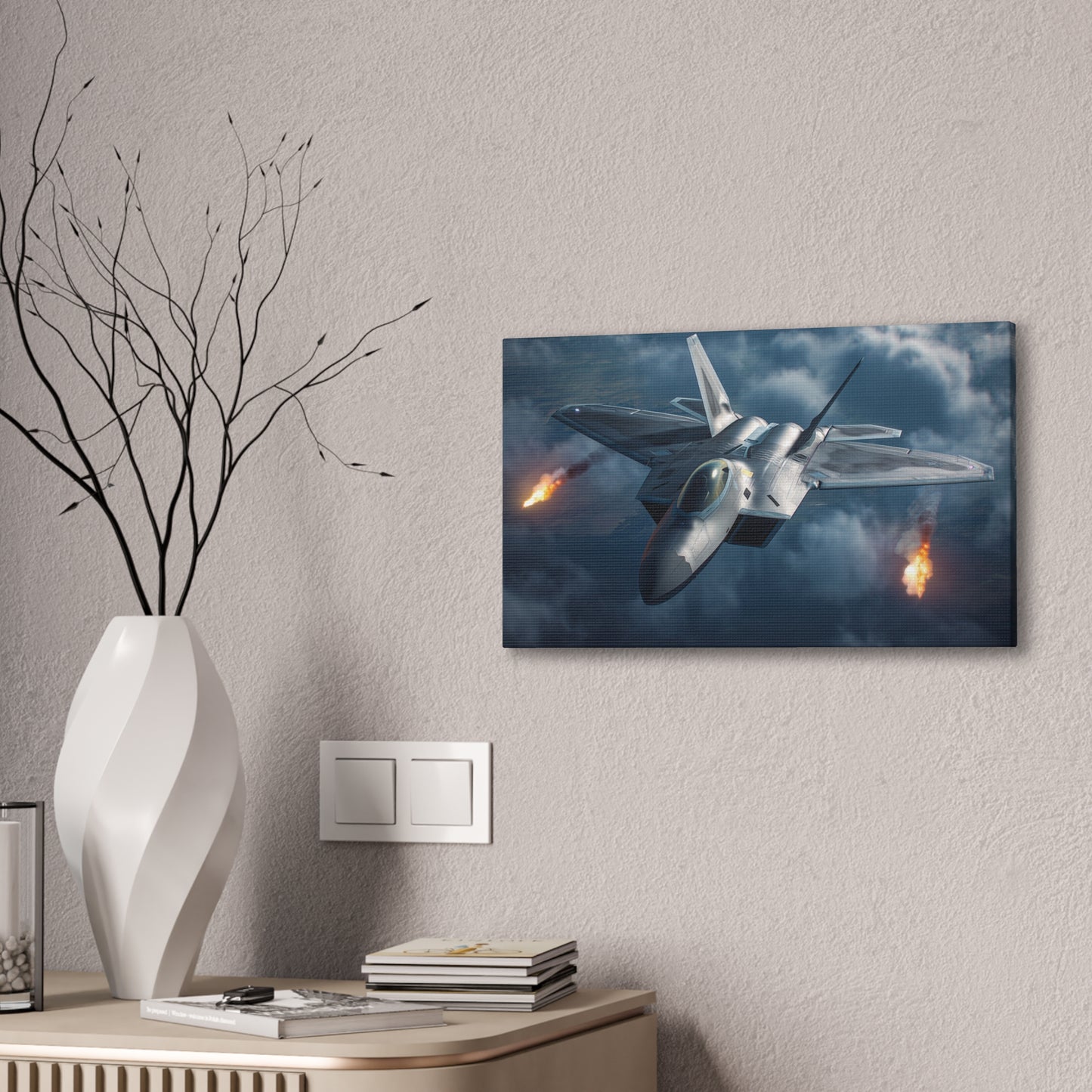 F-22 Fighter 1 Canvas Stretched, 0.75"