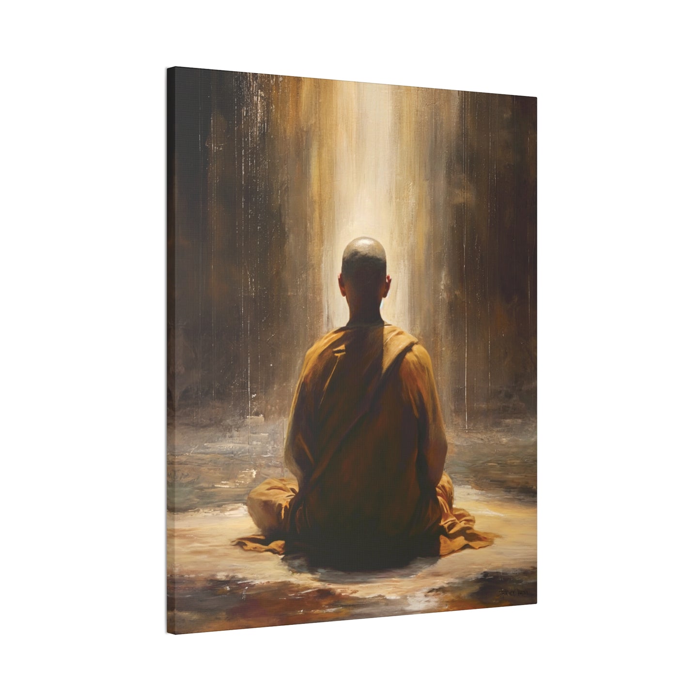 Buddha Painting Print 5 Canvas Stretched, 0.75"