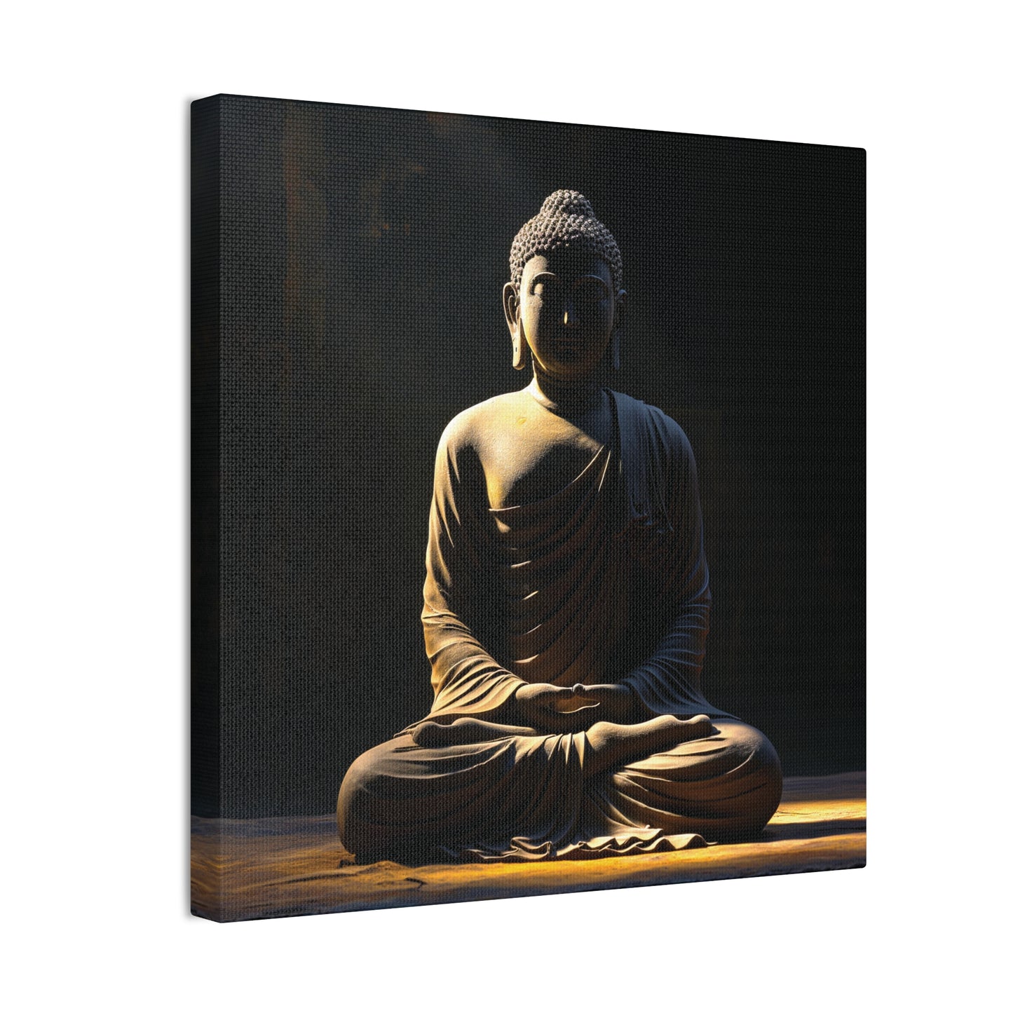 Buddha 4 Square Canvas Stretched, 0.75"