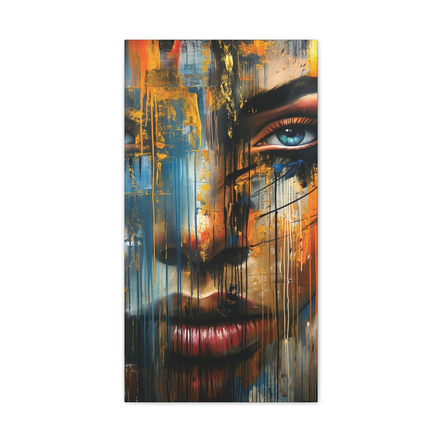 Graffiti Girl 1 Canvas Stretched, 0.75"