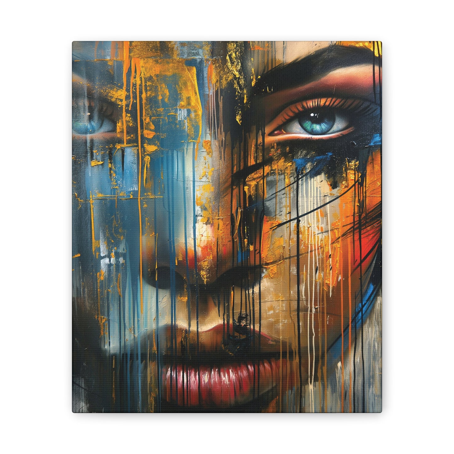 Graffiti Girl 1 Canvas Stretched, 0.75"