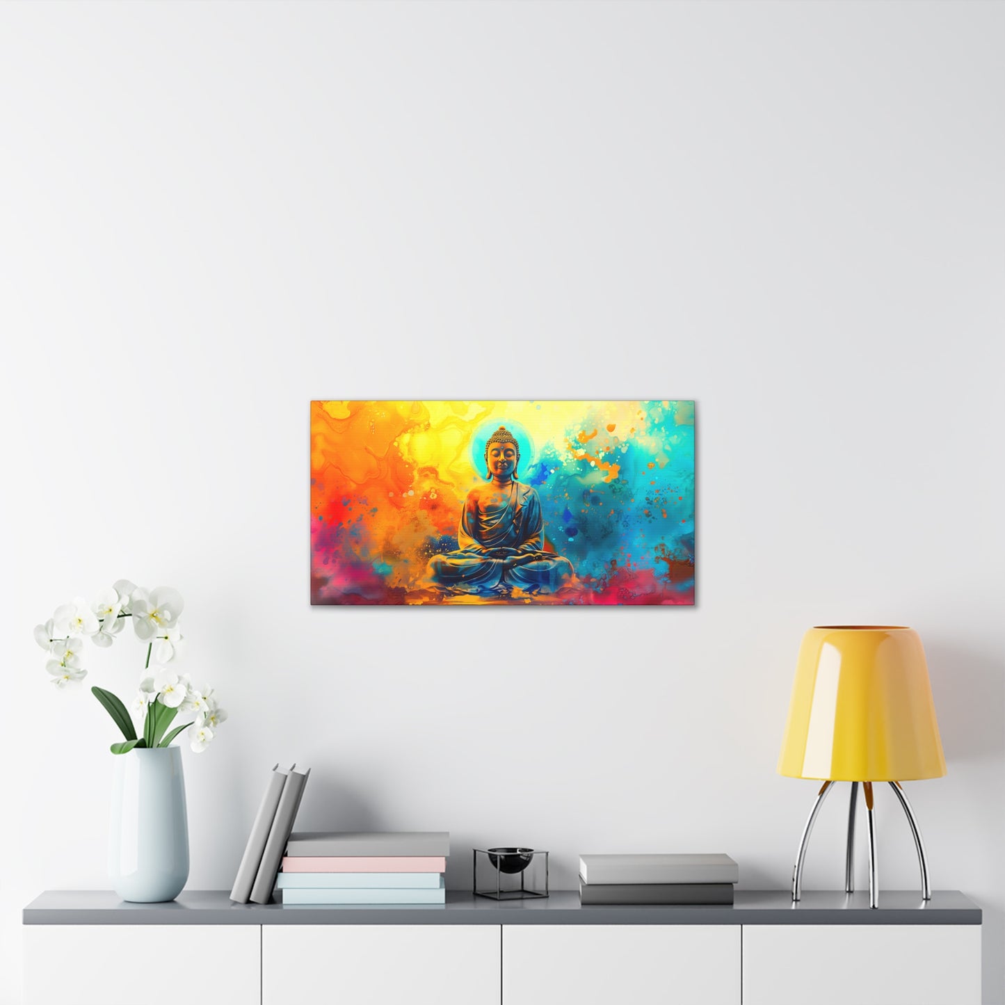 Buddha Painting Print 11 Canvas Stretched, 0.75"