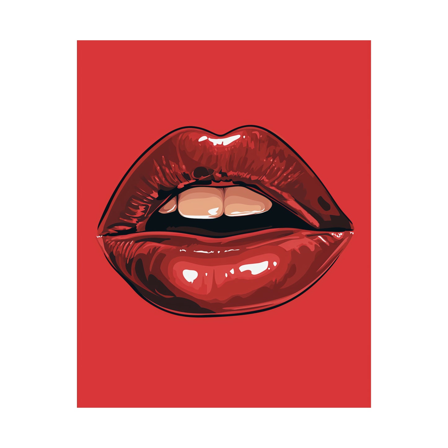 Lips 3 Matte Vertical Posters