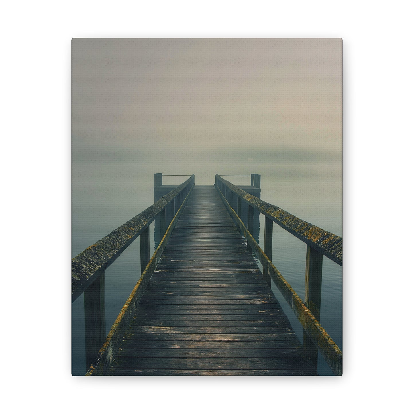 Misty Pier 9 Canvas Stretched, 0.75"