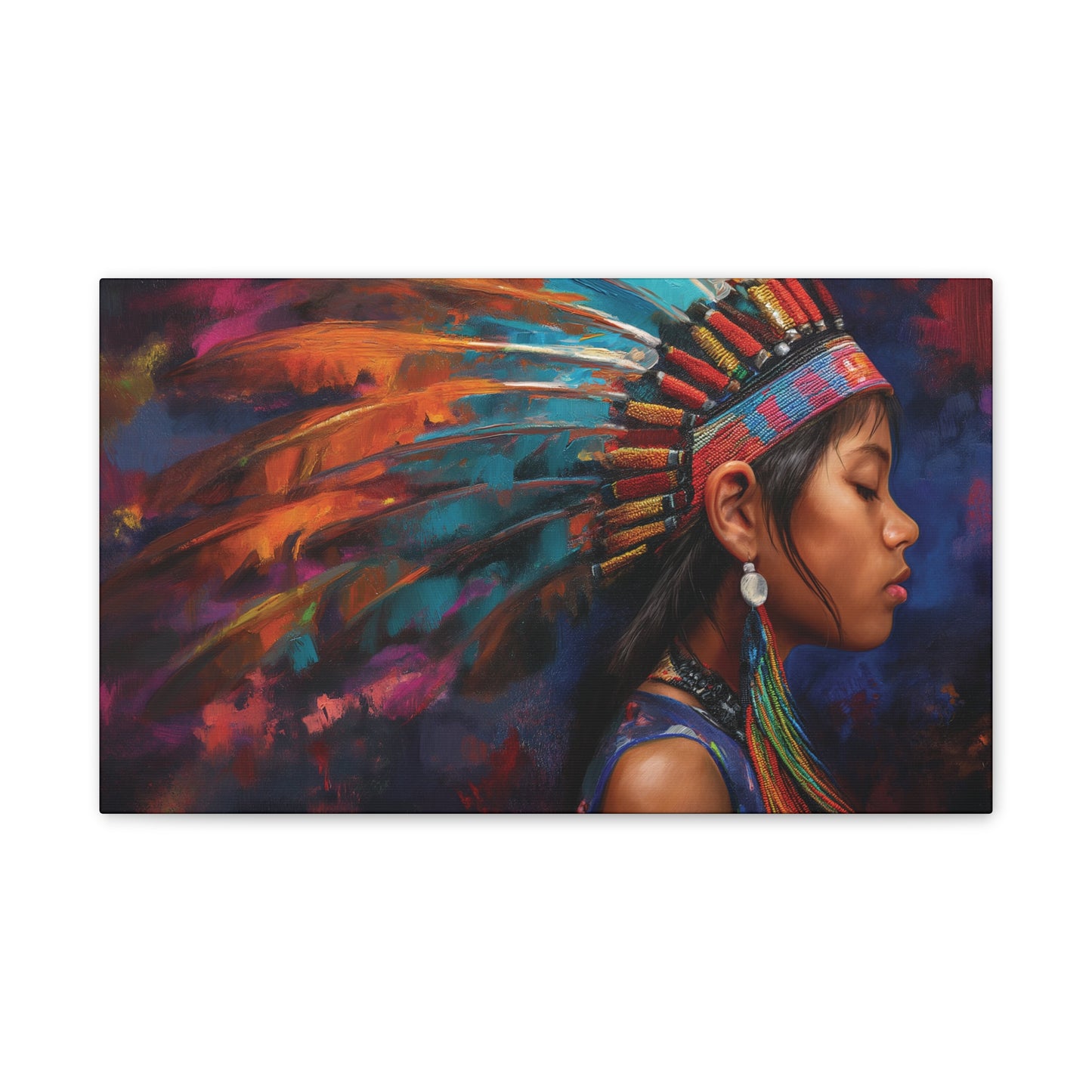 Chief Girl 1 Canvas Stretched, 0.75"