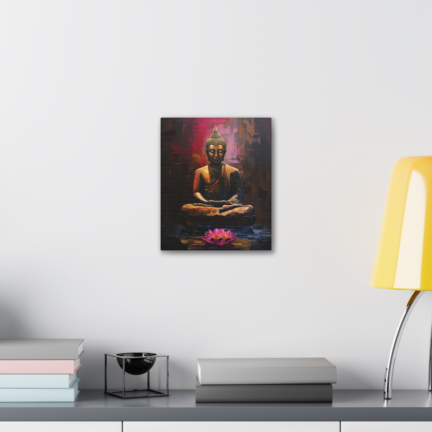 Buddha Painting Print 14 Canvas Stretched, 0.75"