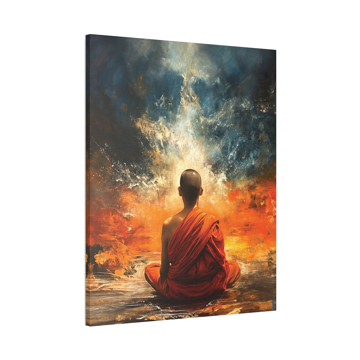 Buddha Painting Print 6 Canvas Stretched, 0.75"