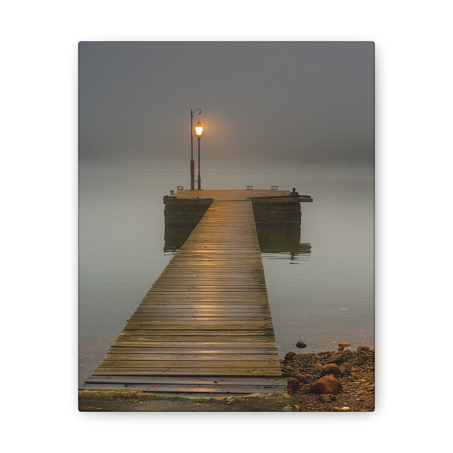 Misty Pier 8 Canvas Stretched, 0.75"