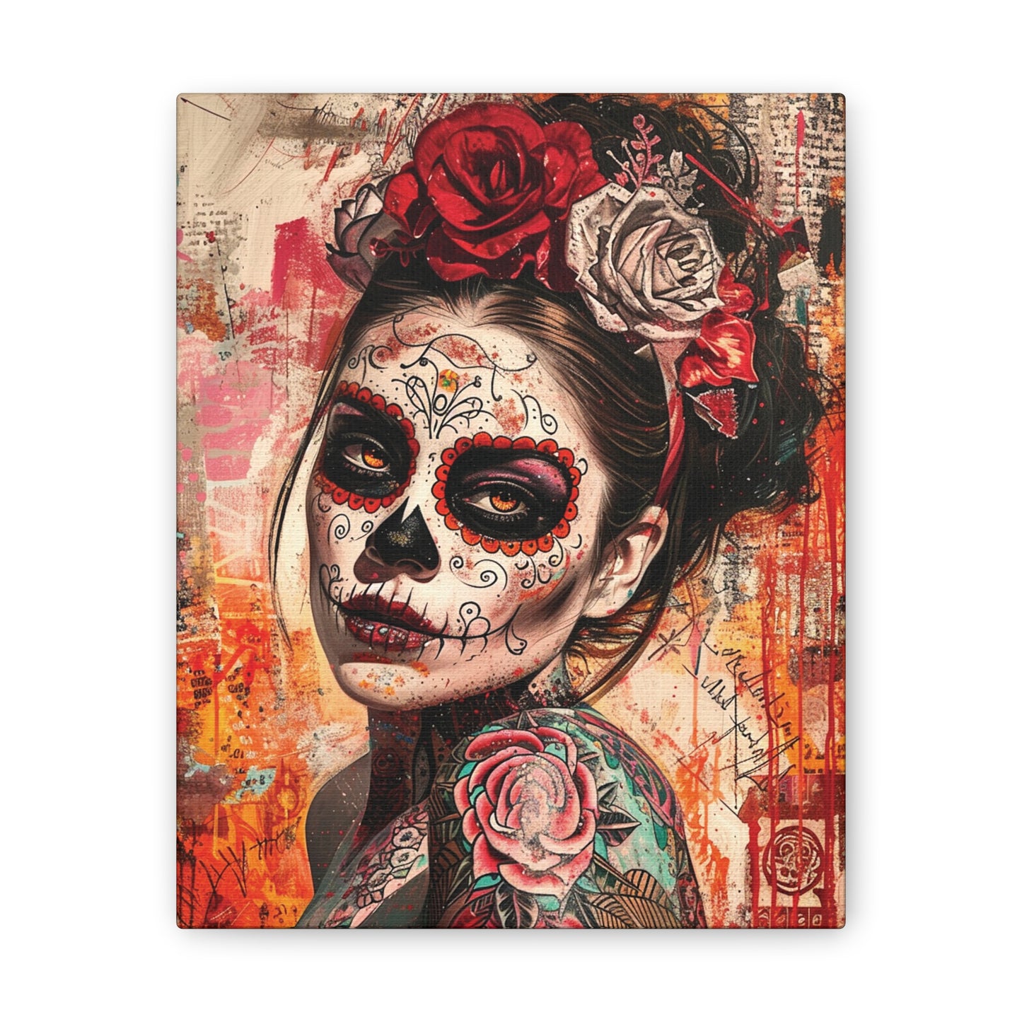 Day of the Dead 6 Canvas Stretched, 0.75"