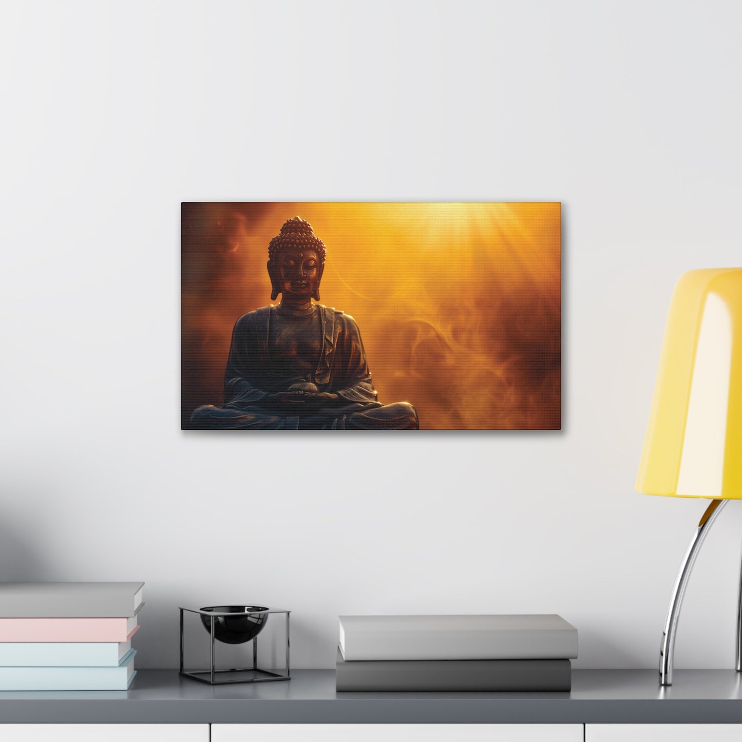 Buddha Painting Print 28 Canvas Stretched, 0.75"