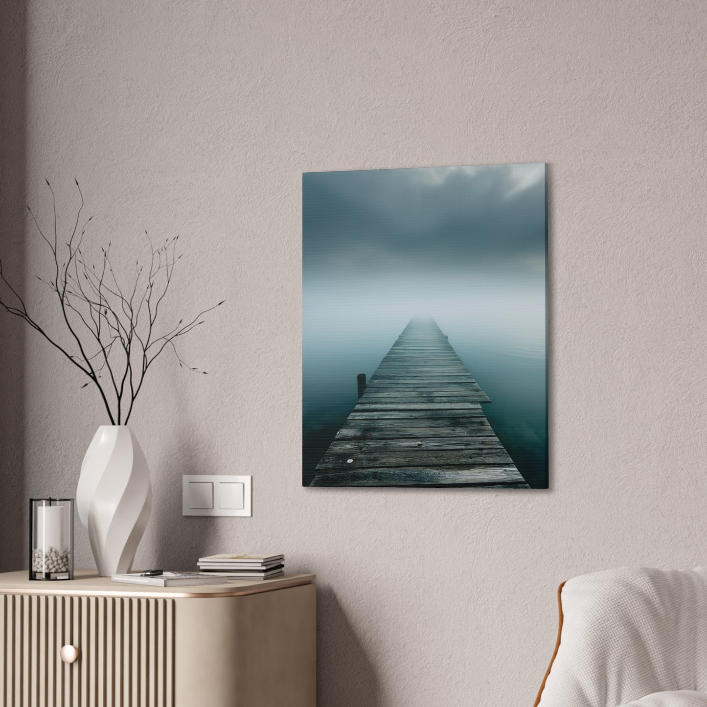 Misty Pier 1 Canvas Stretched, 0.75"