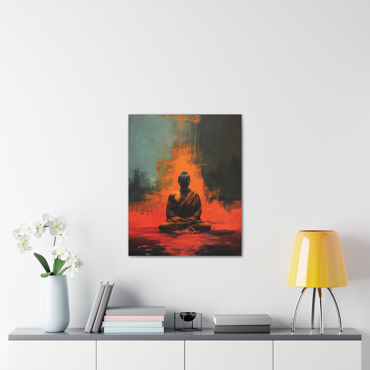 Buddha Painting Print 13 Canvas Stretched, 0.75"