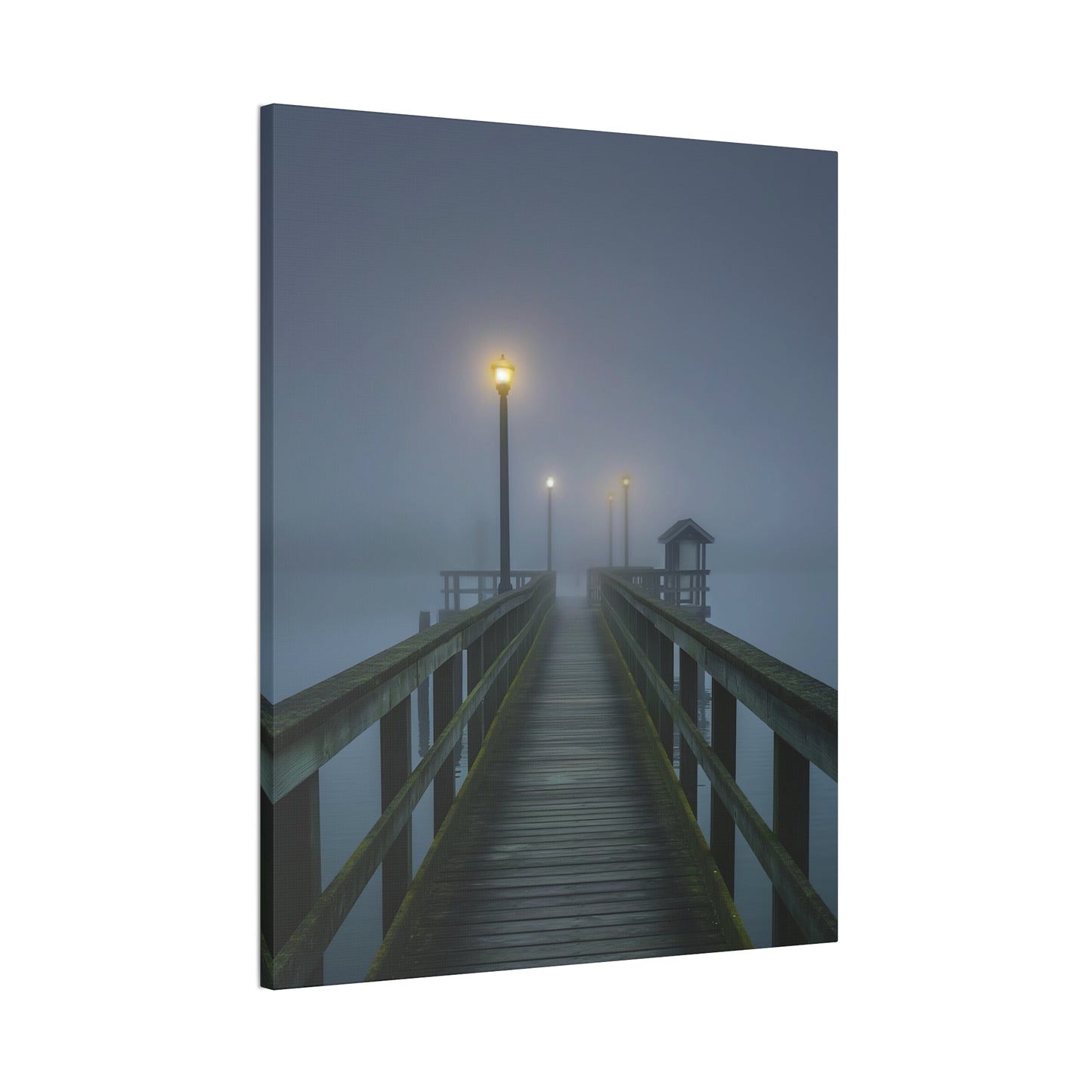 Misty Pier 7 Canvas Stretched, 0.75"