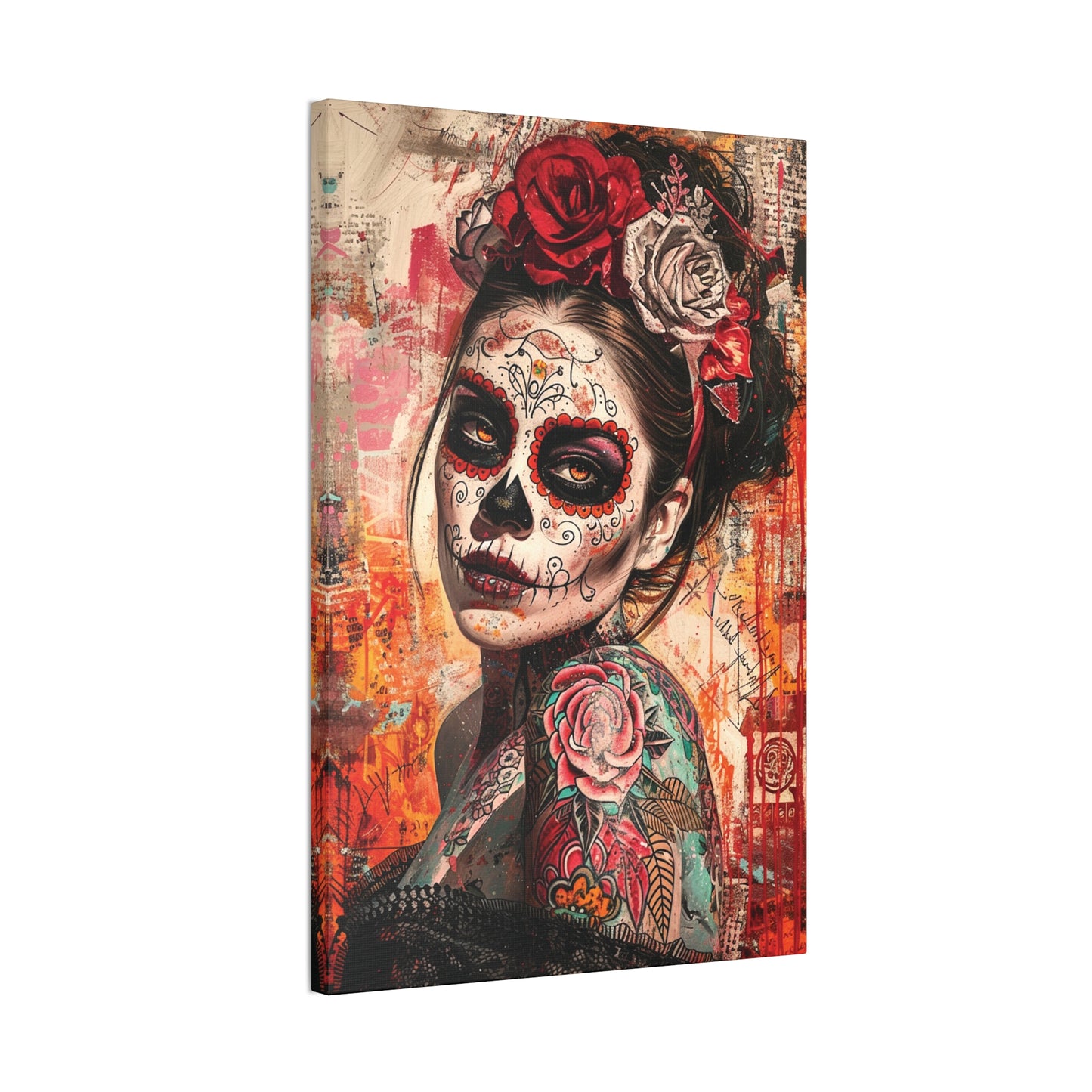 Day of the Dead 6 Canvas Stretched, 0.75"