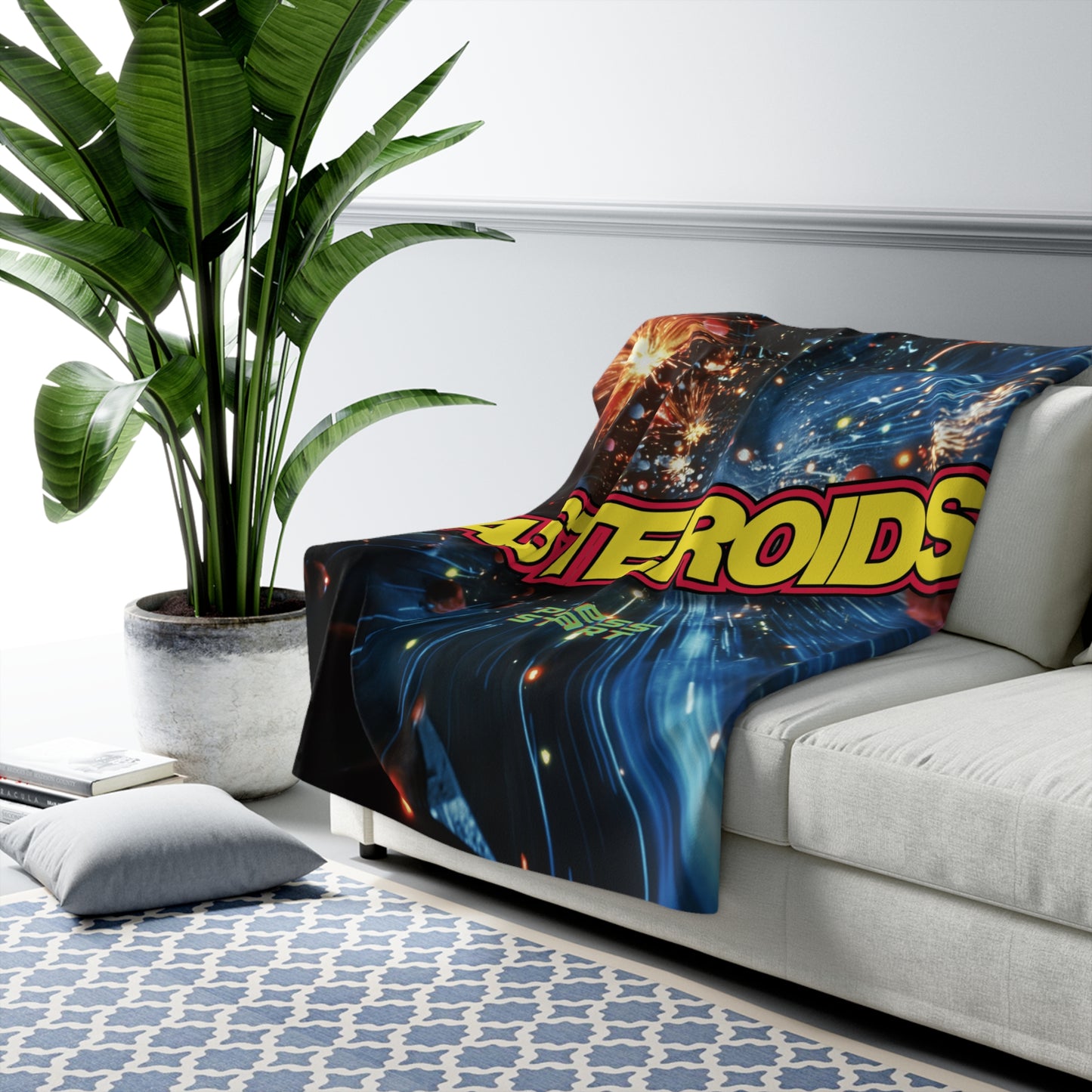 Asteroids Sherpa Fleece Blanket