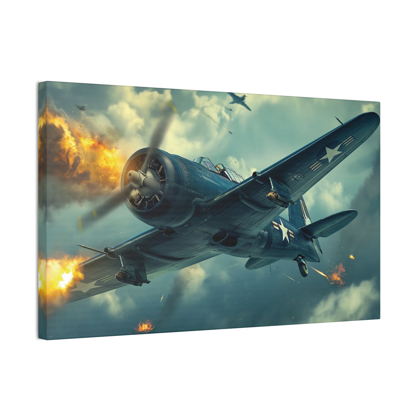 WWII Fighter 1 Canvas Stretched, 0.75"