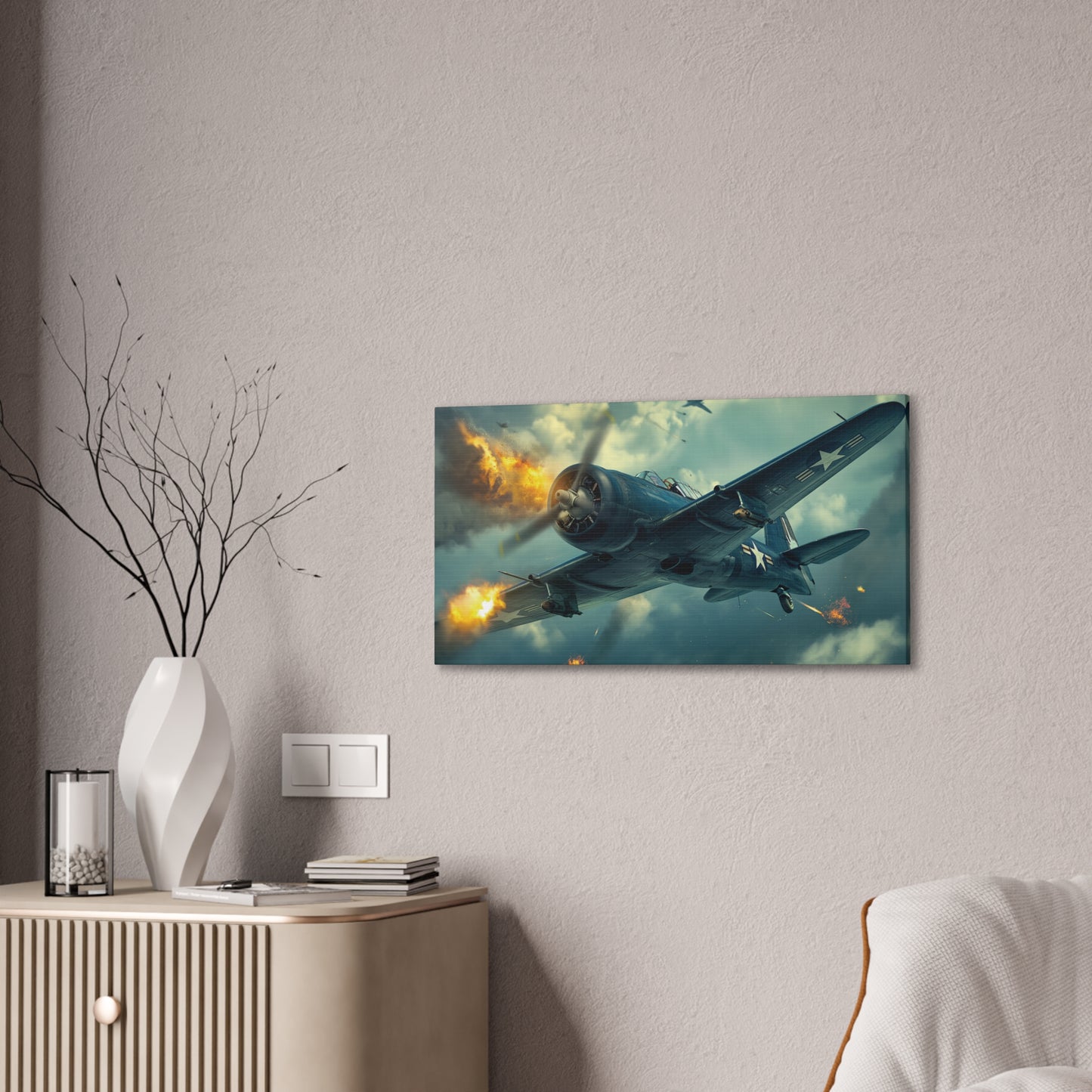 WWII Fighter 1 Canvas Stretched, 0.75"