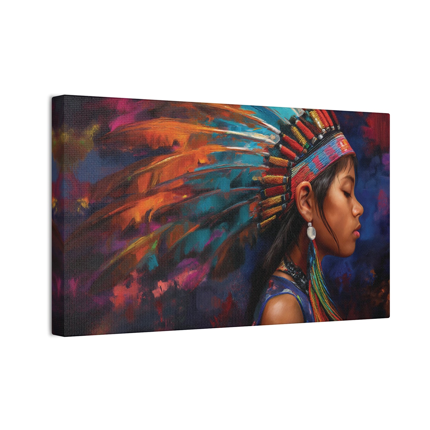 Chief Girl 1 Canvas Stretched, 0.75"