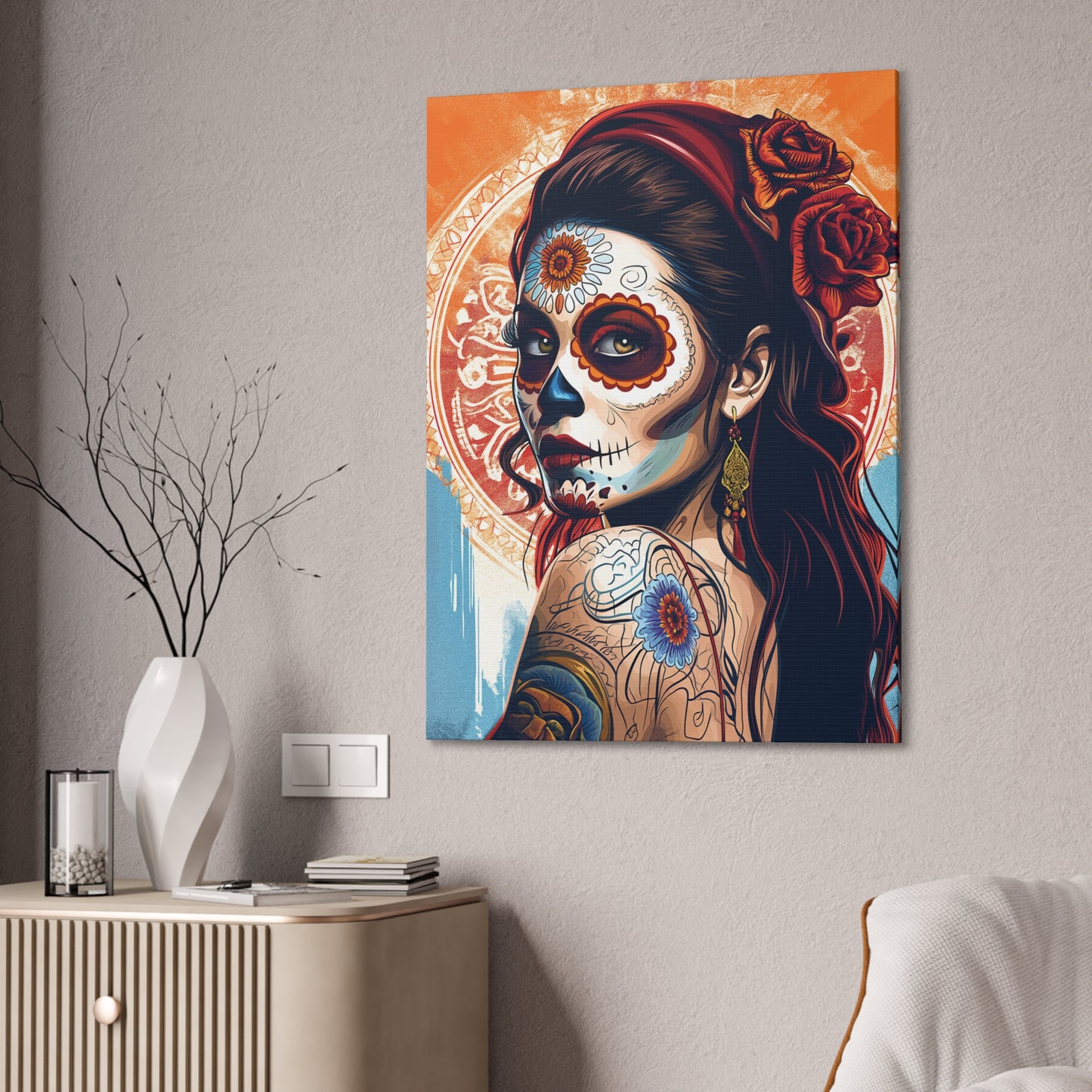 Day of the Dead 7 Canvas Stretched, 0.75"