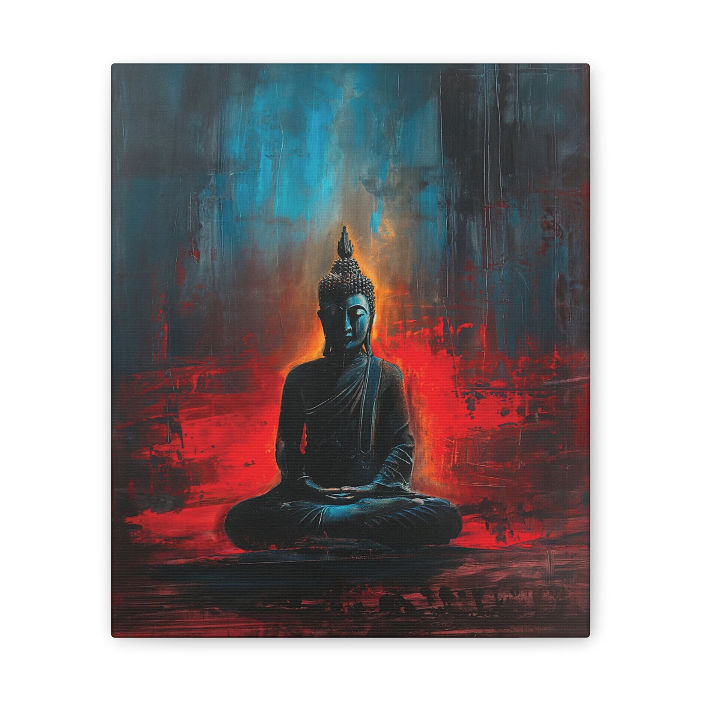 Buddha Painting Print 16 Canvas Stretched, 0.75"