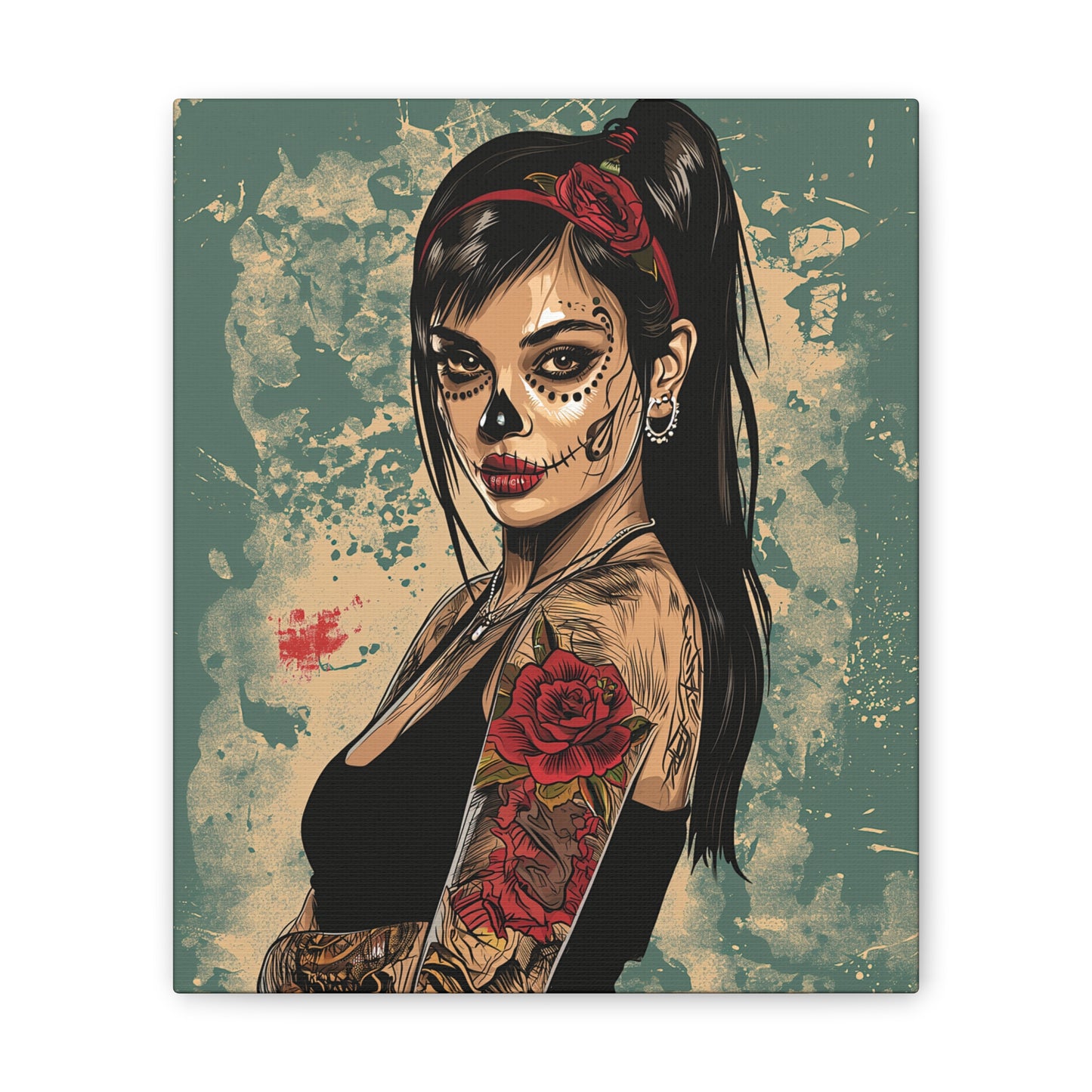 Day of the Dead 5 Canvas Stretched, 0.75"