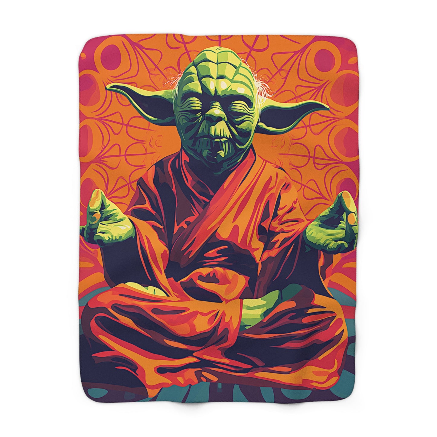 Meditating Yoda Sherpa Fleece Blanket