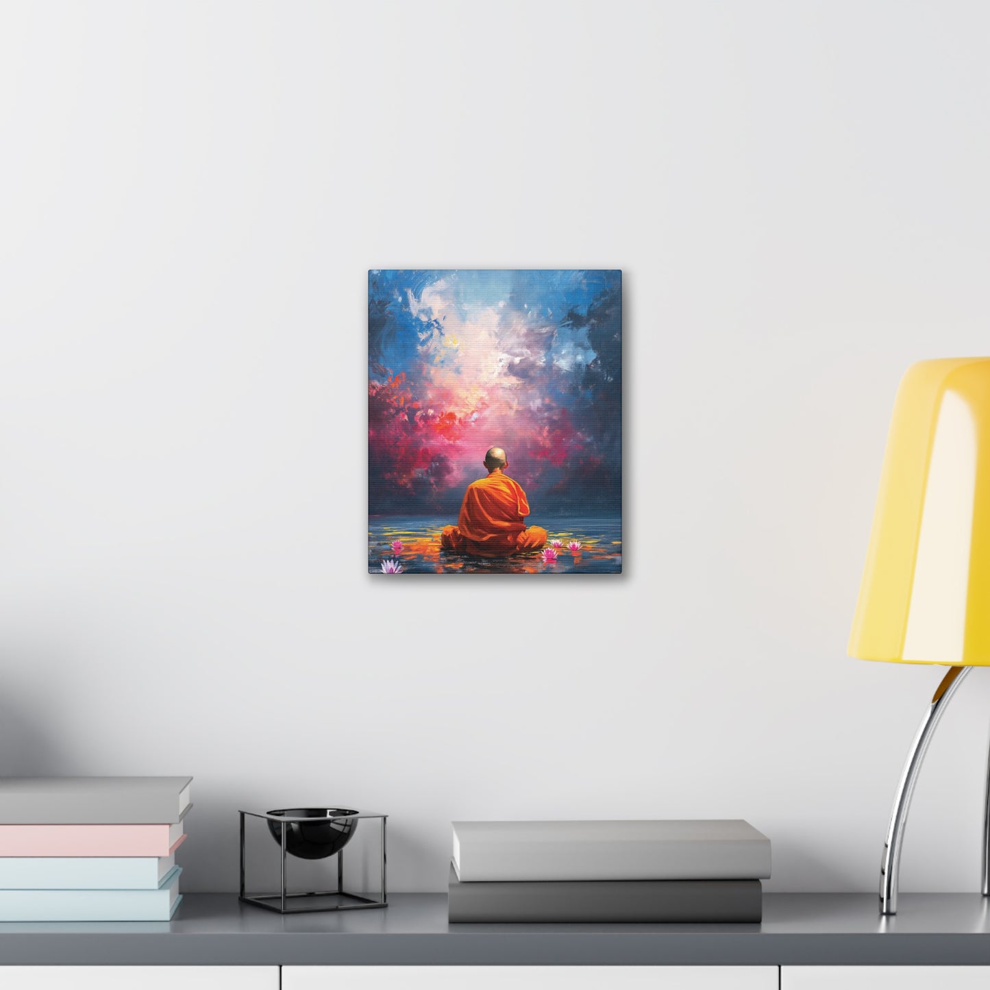 Buddha Painting Print 7 Canvas Stretched, 0.75"