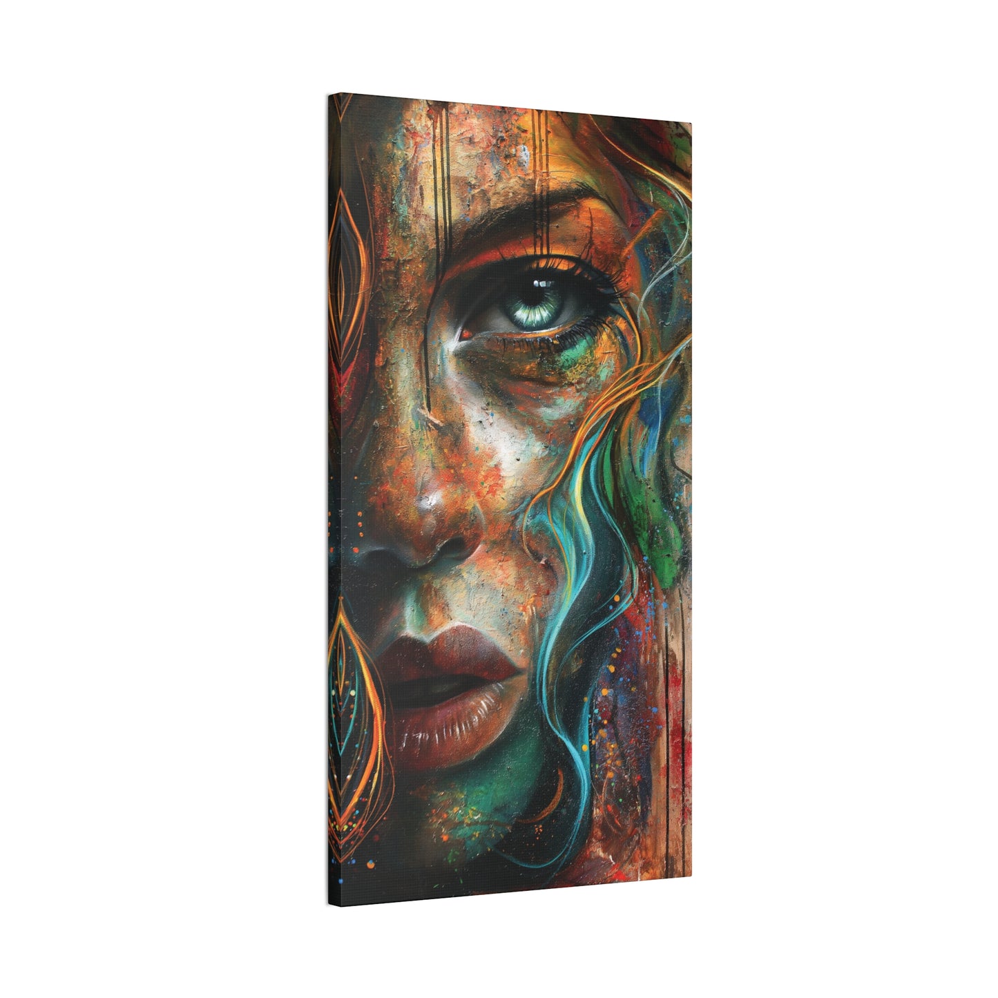 Graffiti Girl 2 Canvas Stretched, 0.75"