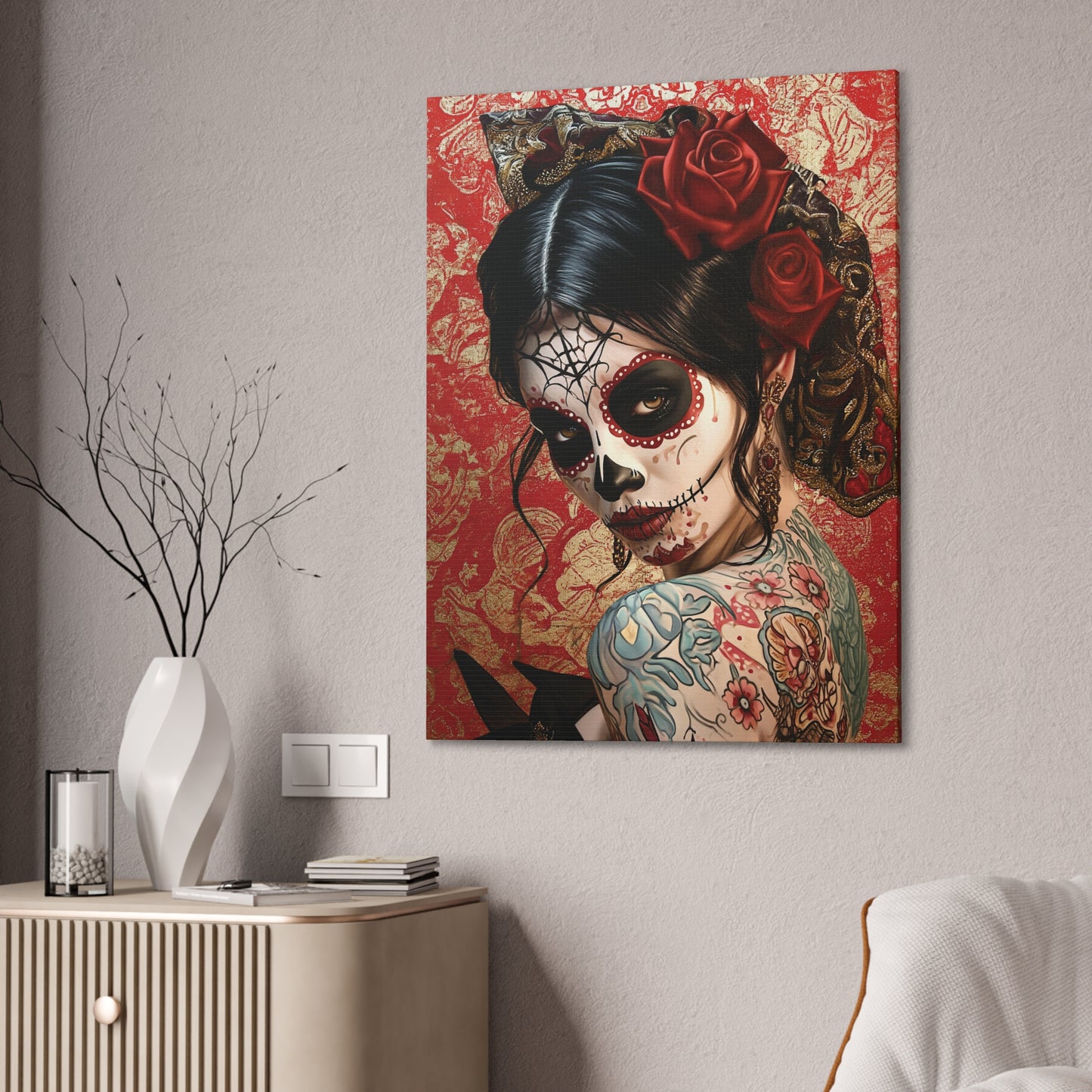 Day of the Dead 3 Canvas Stretched, 0.75"