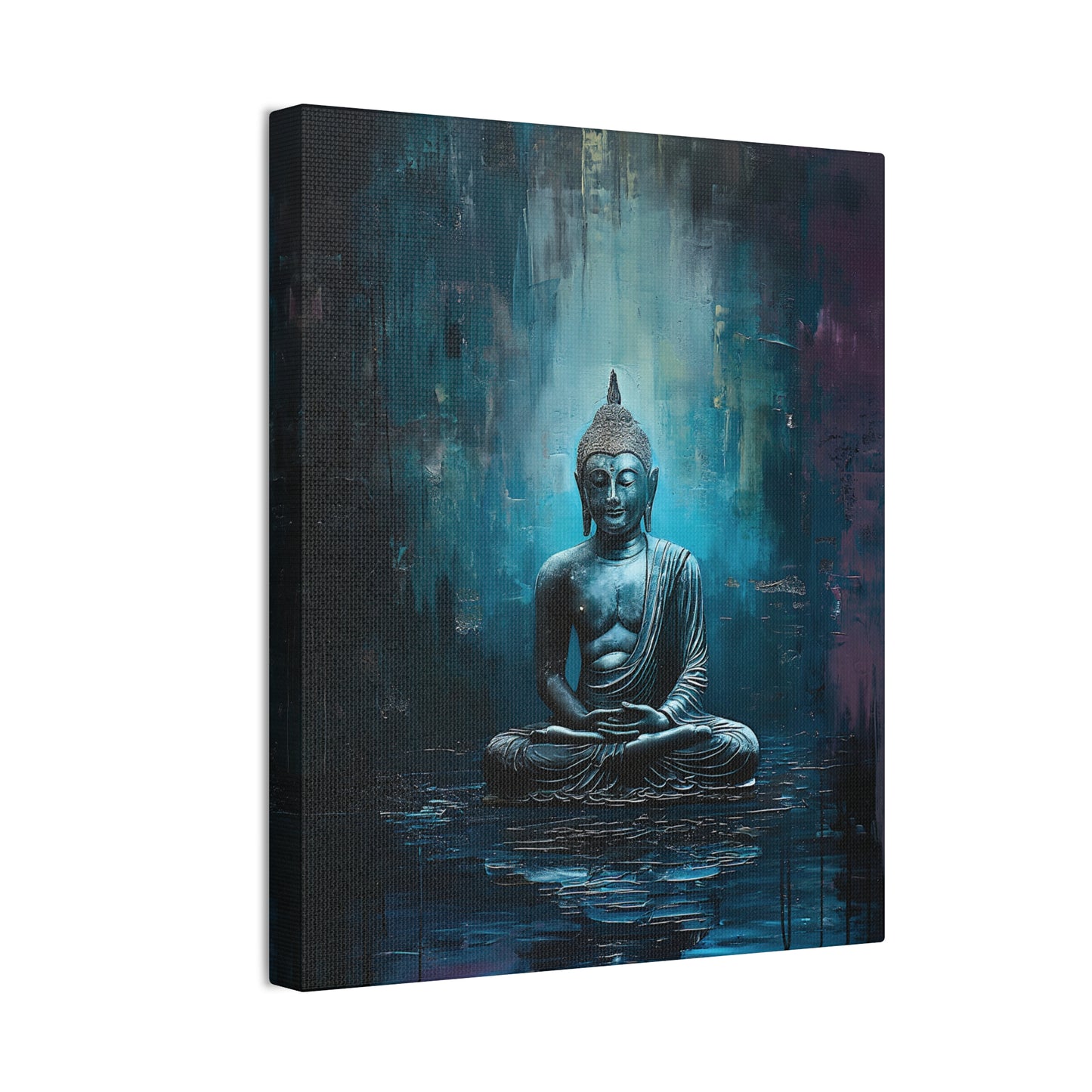 Buddha Painting Print 17 Canvas Stretched, 0.75"