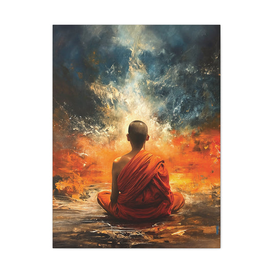 Buddha Painting Print 6 Canvas Stretched, 0.75"