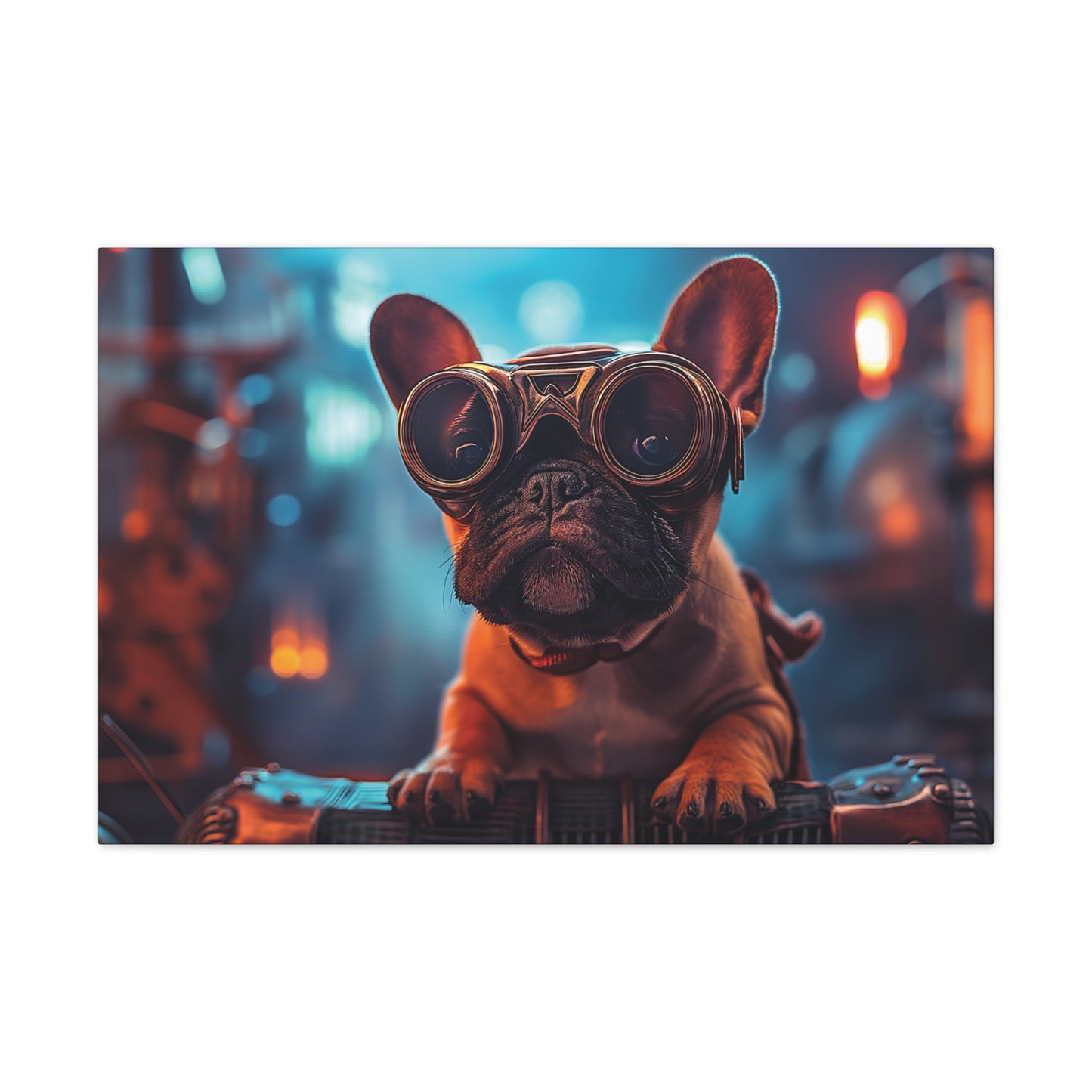 Industrial Frenchie 3 Canvas Stretched, 0.75"