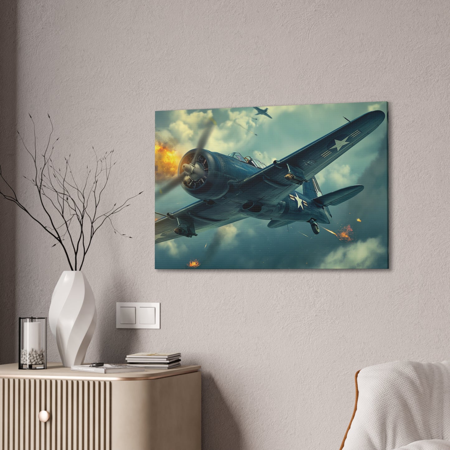 WWII Fighter 1 Canvas Stretched, 0.75"