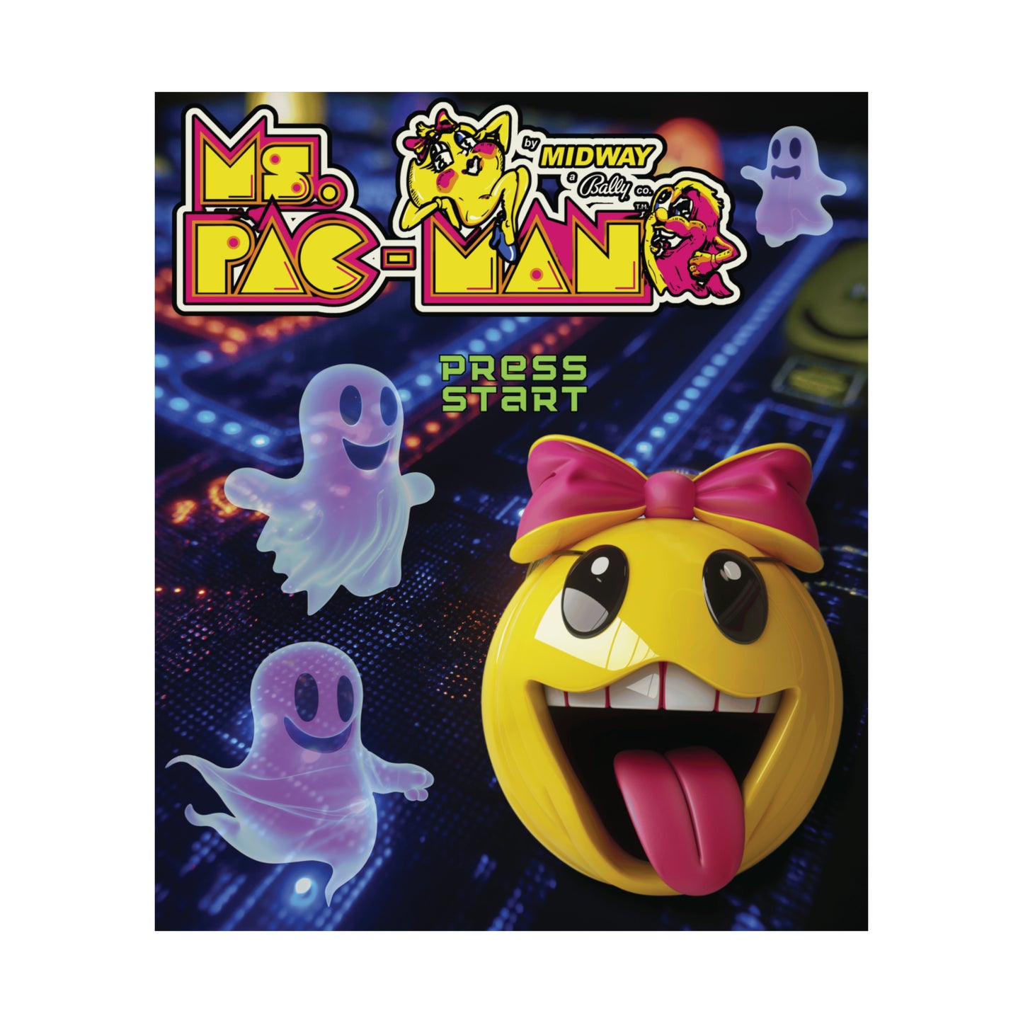 Ms. Pac Man Matte Vertical Posters