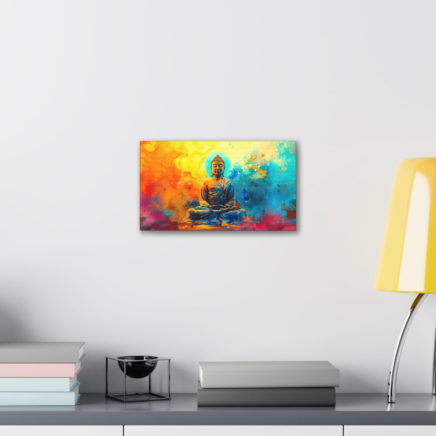 Buddha Painting Print 11 Canvas Stretched, 0.75"