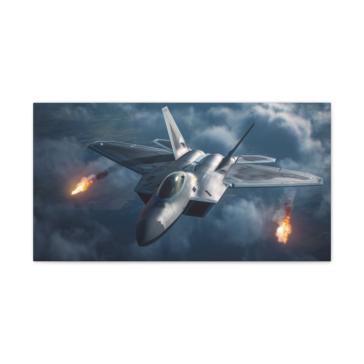 F-22 Fighter 1 Canvas Stretched, 0.75"