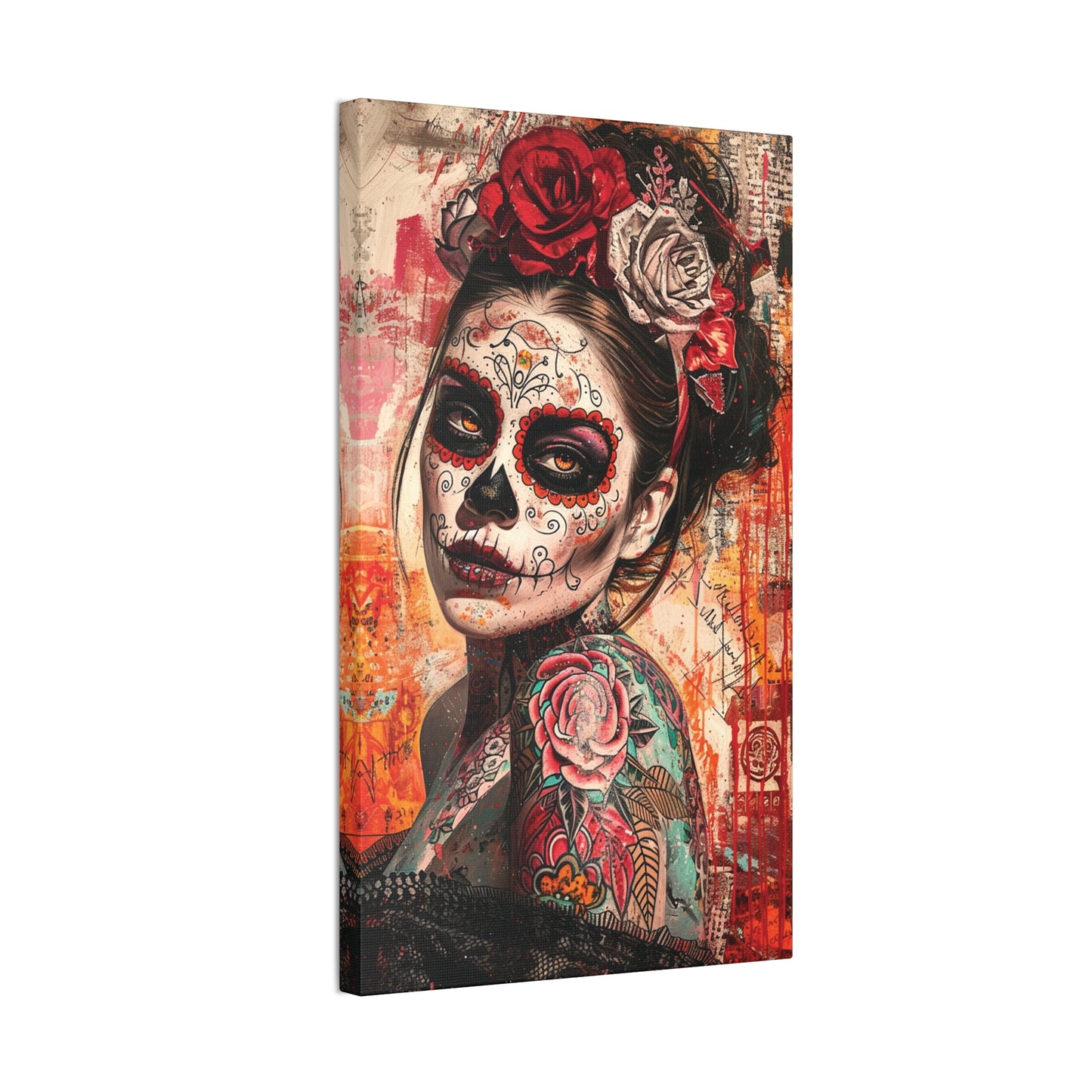 Day of the Dead 6 Canvas Stretched, 0.75"