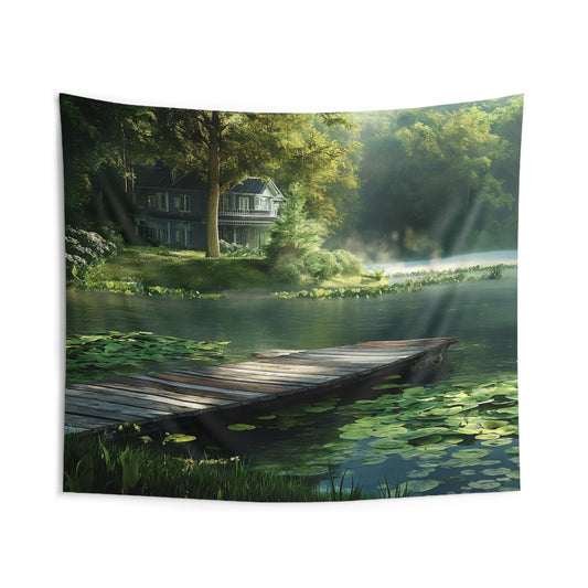 Pond Mansion 4 Indoor Wall Tapestries