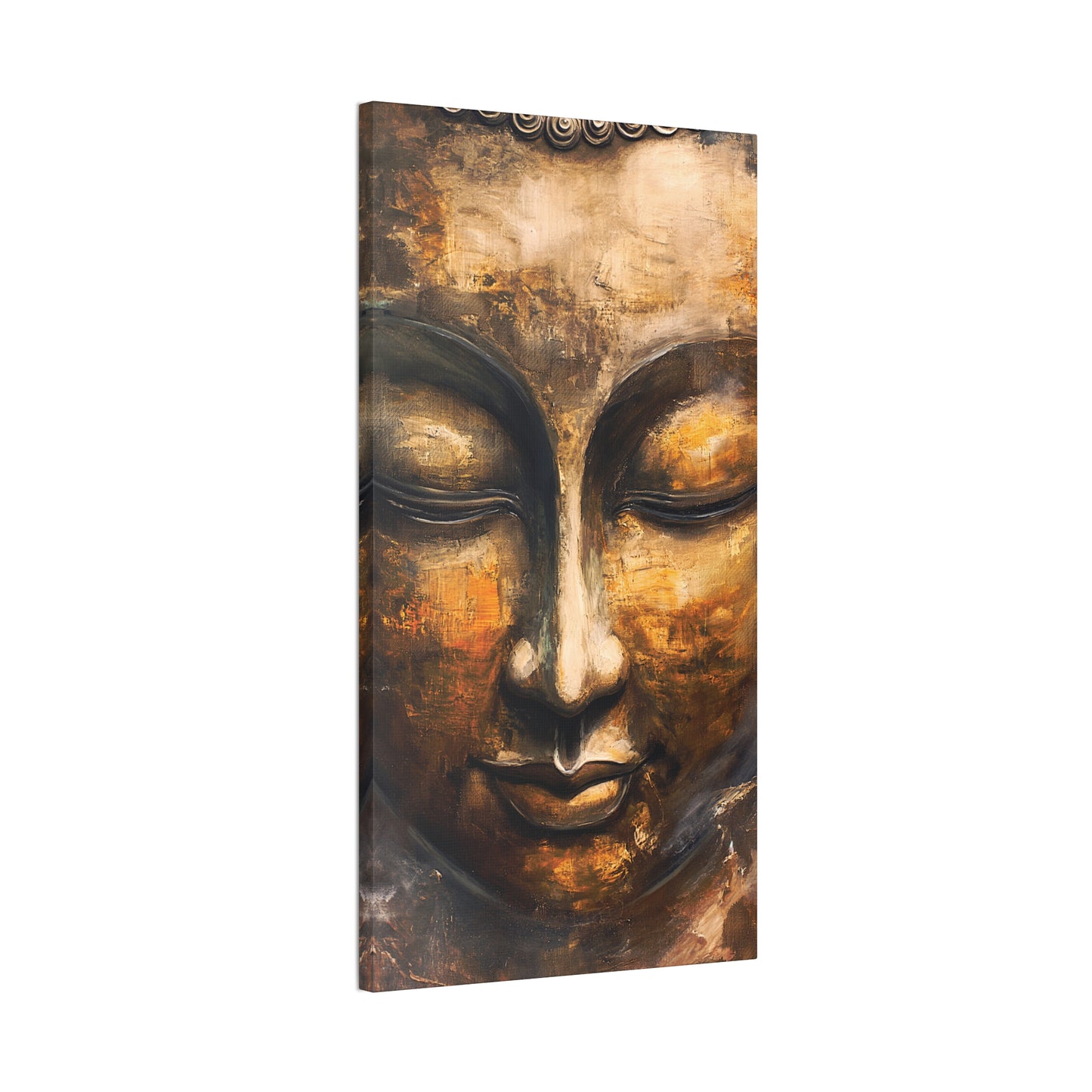 Buddha Painting Print 8 Canvas Stretched, 0.75"