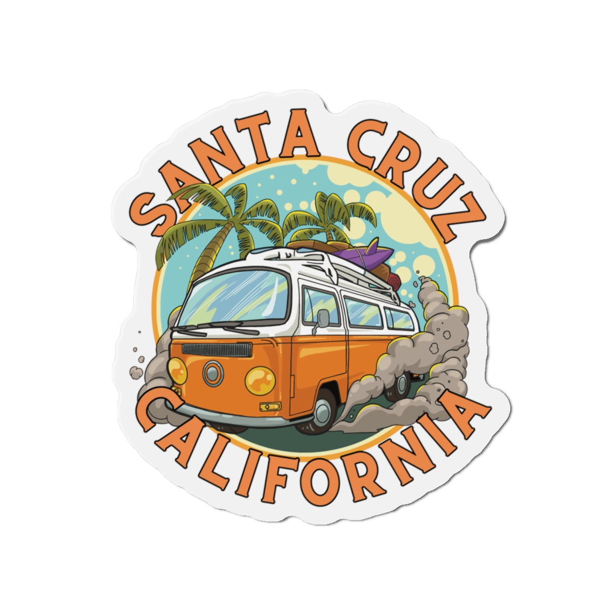 Santa Cruz 1 Die-Cut Magnets