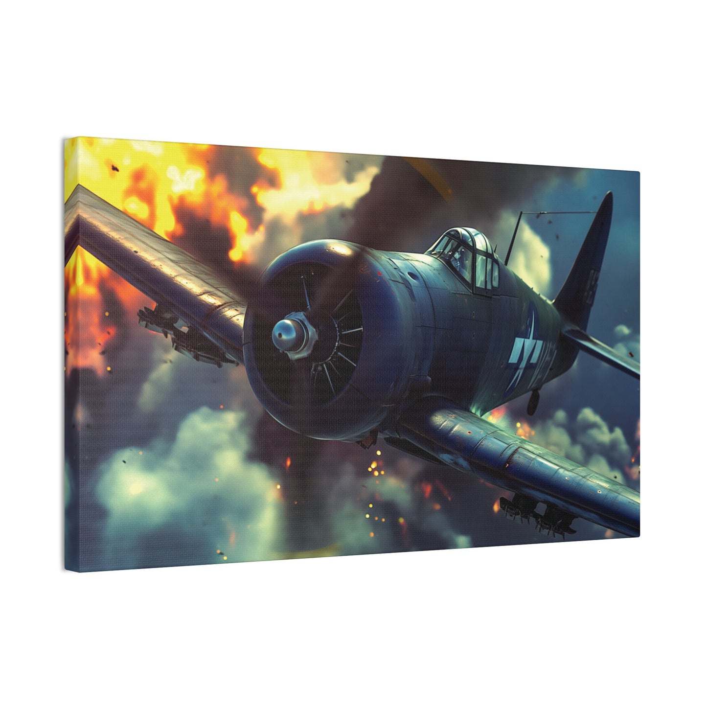 WWII Fighter 2 Canvas Stretched, 0.75"